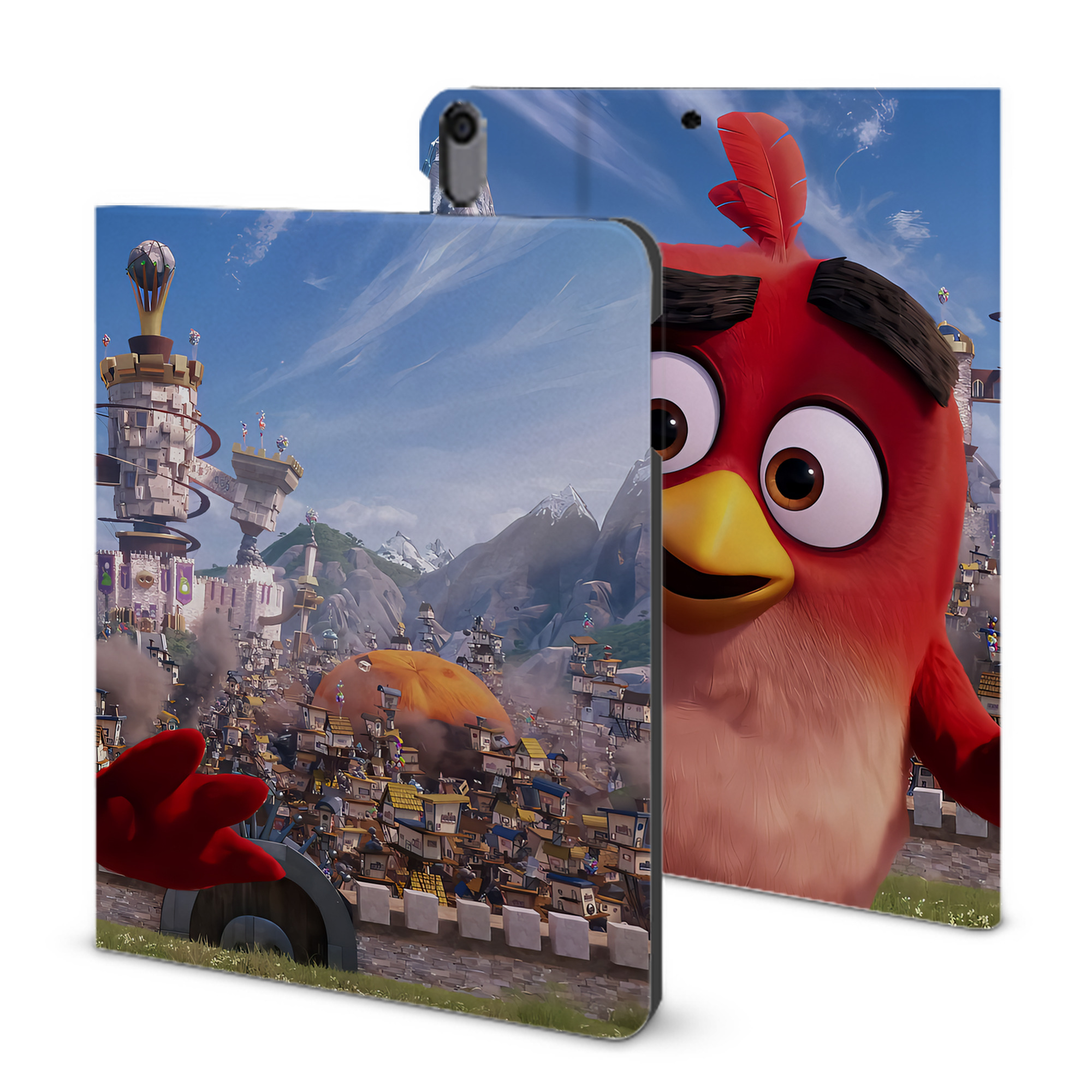 （画像用） Angry Birds アングリーバード IPad ケース ブック型 PUレザー TPU 耐衝撃 軽量 薄型 ペン収納なし 全面保護 IPad 各モデル対応